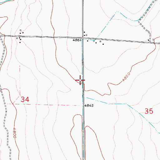 Topographic Map of Owl Creek Ditch, CO
