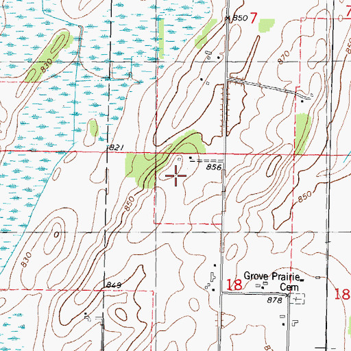 Topographic Map of Country Gate Farm, WI
