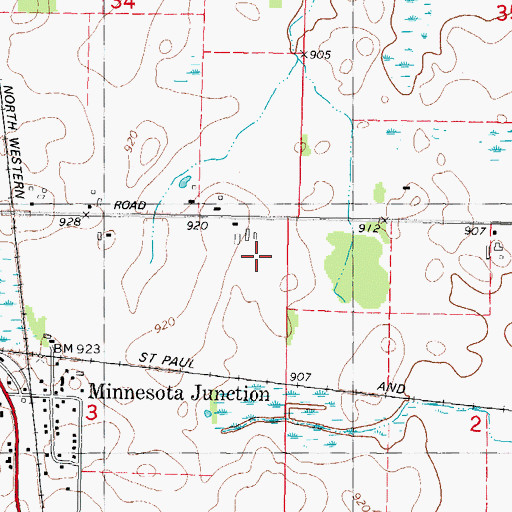 Topographic Map of Condon Dairy, WI