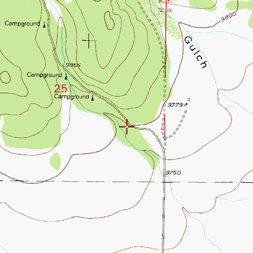 Topographic Map of Sheep Rock Ditch, CO