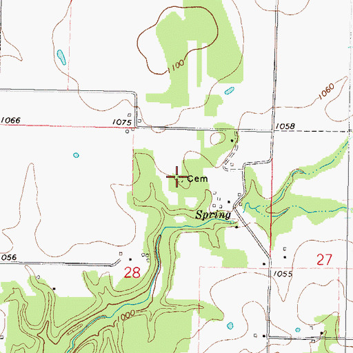 Topographic Map of Thompson-Edmondson Cemetery, OK