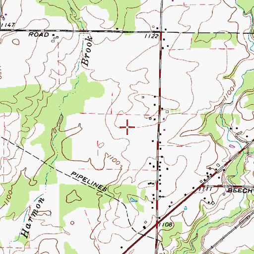 Topographic Map of Heasley Farm, OH