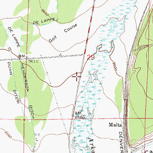 Topographic Map of Mount Massive Golf Course, CO