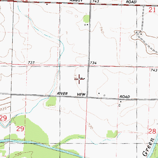 Topographic Map of Schaver Farms, IL