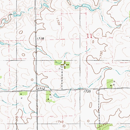 Topographic Map of Clearfield Colony, SD