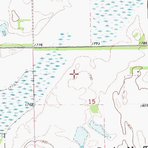 Topographic Map of Hillcrest Colony, SD