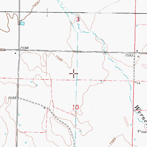 Topographic Map of Werner Clark Ditch, CO