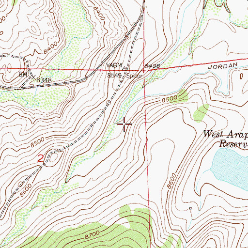 Topographic Map of West Arapahoe Feeder Ditch Number 2, CO
