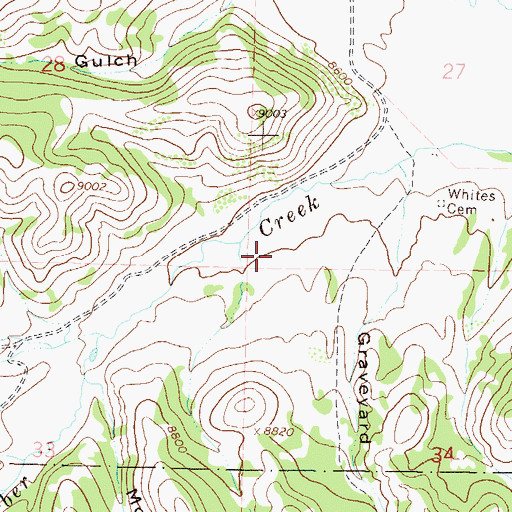 Topographic Map of White Ditch, CO