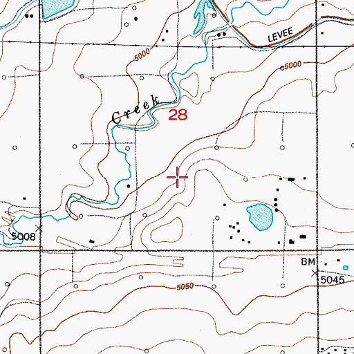 Topographic Map of Yoxall Ditch, CO