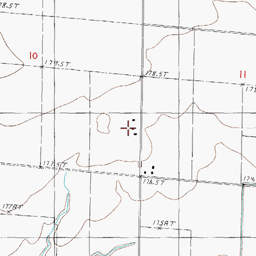Topographic Map of Hetzer Farms, IL