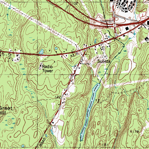 Topographic Map of First Parish Cemetery, ME