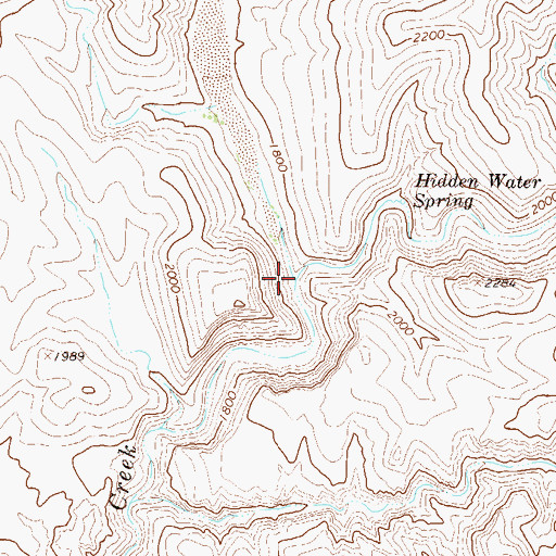Topographic Map of Cane Spring Canyon, AZ
