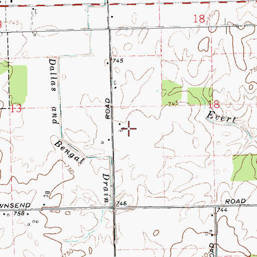 Topographic Map of Rock N Oak Dairy, MI