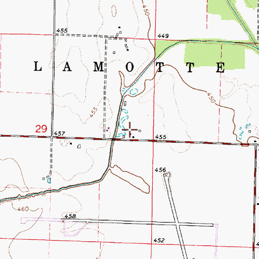 Topographic Map of Collier Farms, IL