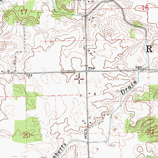 Topographic Map of Schrader Farm, MI