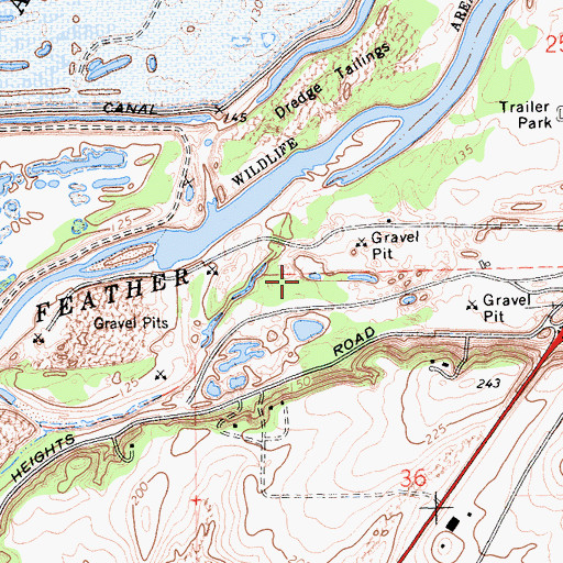 Topographic Map of Pacific Heights Pit, CA