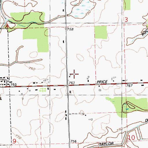 Topographic Map of Brandilyn Farm, MI