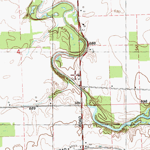 Topographic Map of Maple Valley Farms, MI