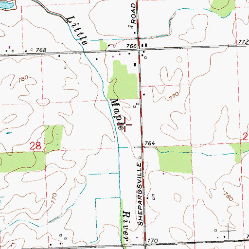 Topographic Map of Werner Farm, MI