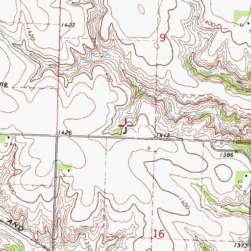 Topographic Map of Jurgensen Farms, IA