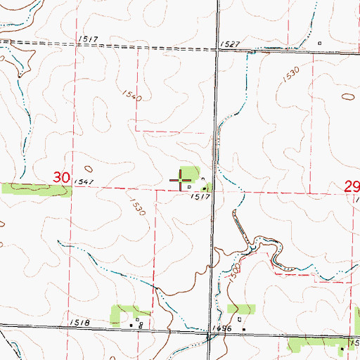 Topographic Map of Jenness Farm, IA