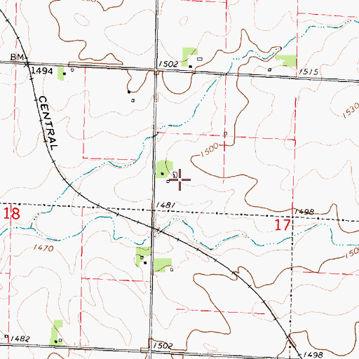Topographic Map of Highland 17 Farms, IA