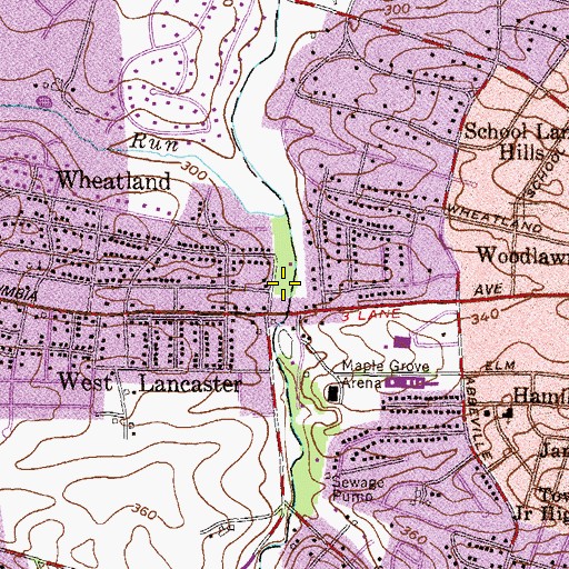Topographic Map of Boas Garden Center, PA