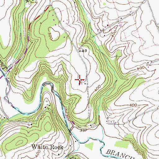 Topographic Map of White Rock Farm, PA