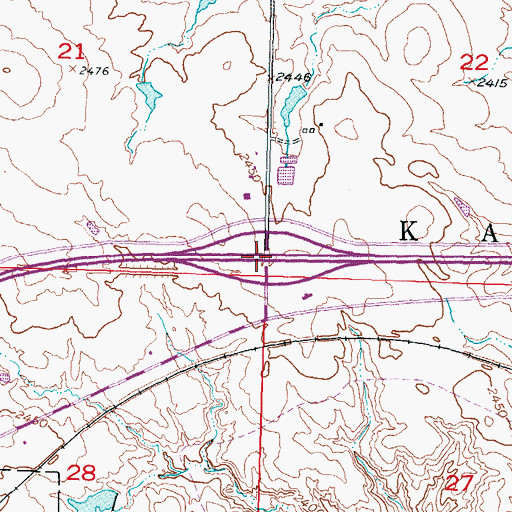Topographic Map of Interchange 152, SD