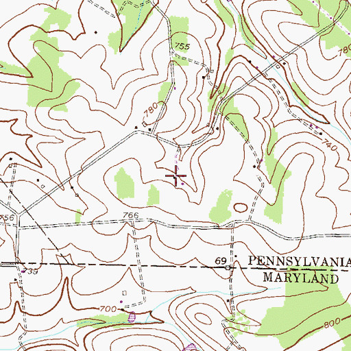 Topographic Map of Keystone Landfill, PA