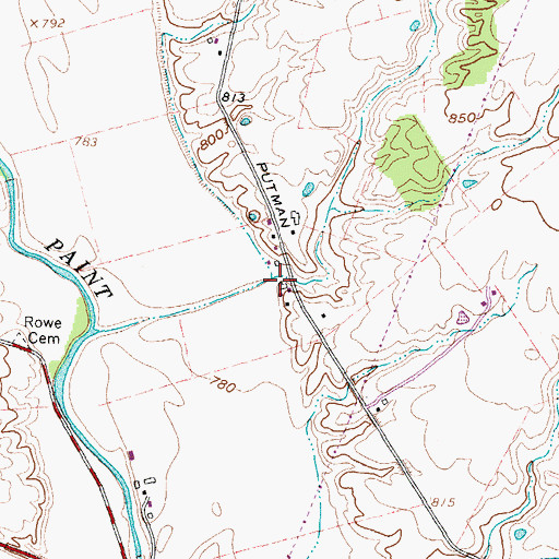 Topographic Map of Grassland Dairy, OH