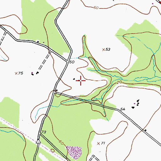 Topographic Map of Nanticoke Farms, MD