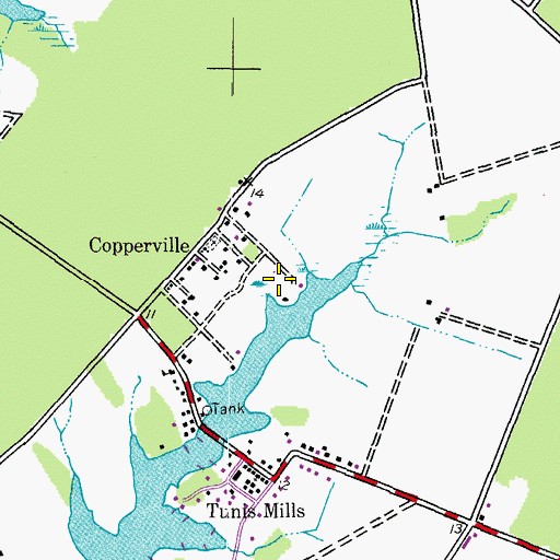Topographic Map of Roslund Farms, MD