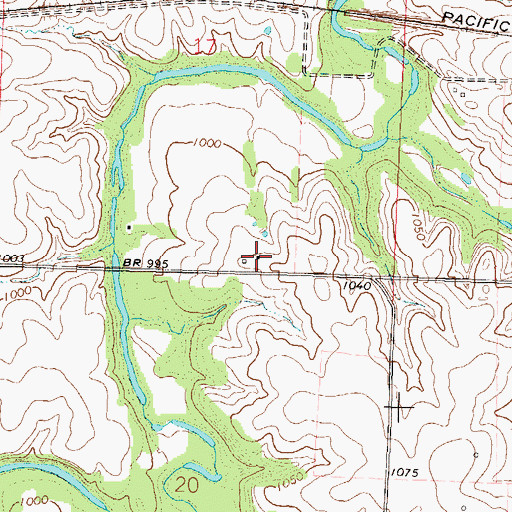 Topographic Map of Rolling Ball Ranch, KS