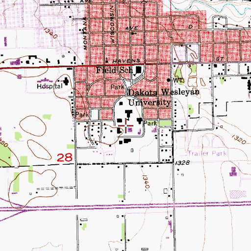 Topographic Map of Sherman Center, SD
