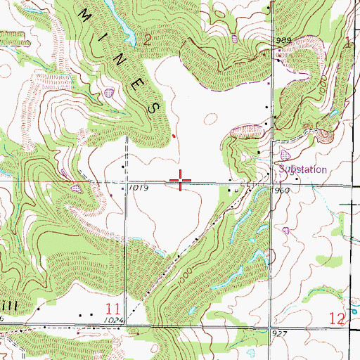 Topographic Map of Mulberry Limestone Quarry, KS