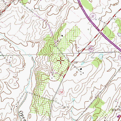 Topographic Map of WXVA-AM (Winchester), VA