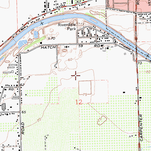 Topographic Map of Bonzi Sanitation Landfill, CA