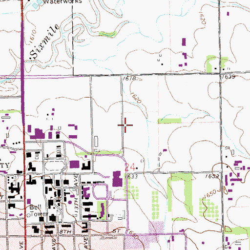 Topographic Map of Erv Huether Field, SD