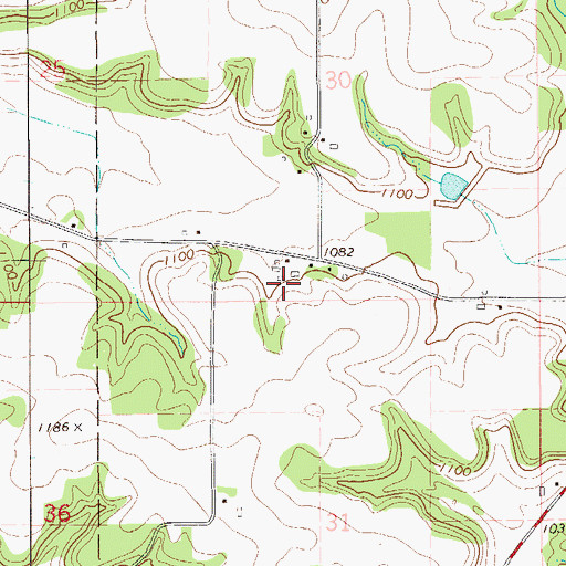 Topographic Map of White Rock Farm, WI