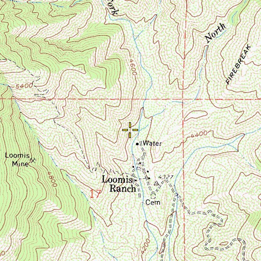 Topographic Map of North Fork Alder Creek, CA