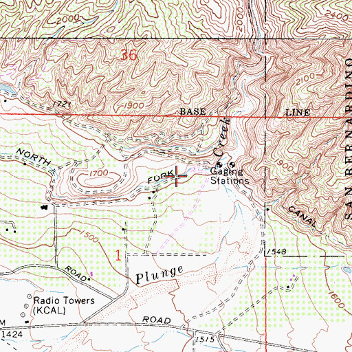 Topographic Map of North Fork Canal, CA