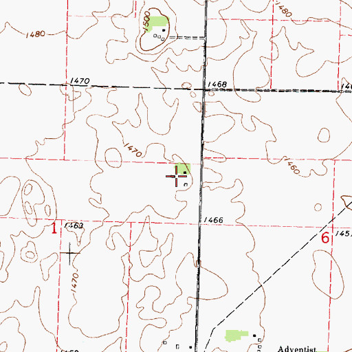 Topographic Map of D T Farms, IA