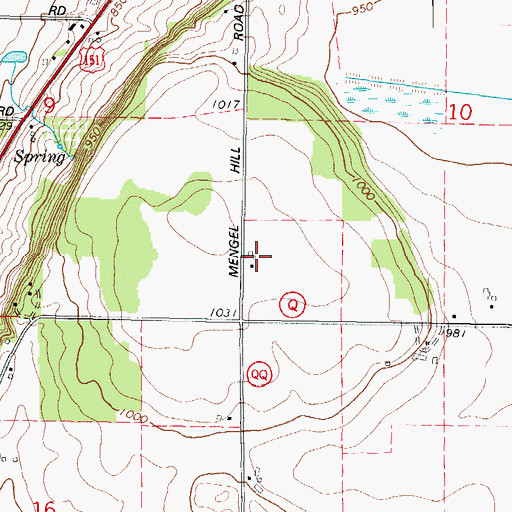 Topographic Map of Freund Dairy Farm, WI