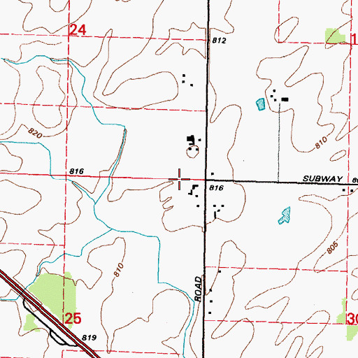 Topographic Map of Century Farms, WI
