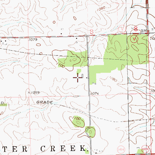 Topographic Map of Tarheel Dairy, WI