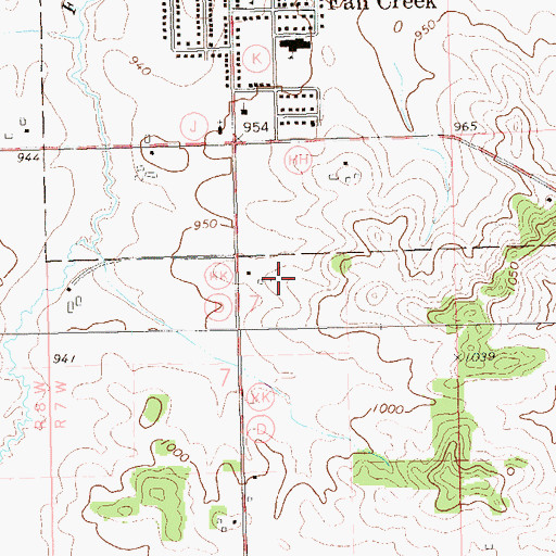 Topographic Map of Knudston Farms, WI