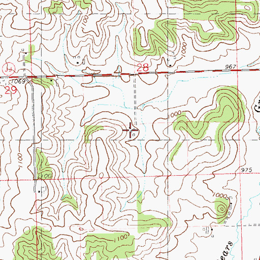 Topographic Map of Rugotzke Farm, WI