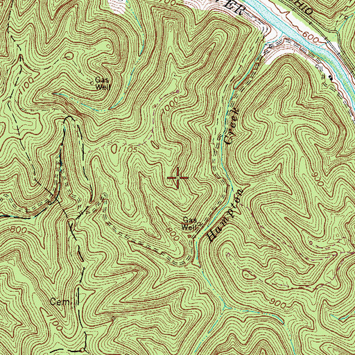 Topographic Map of District 2, WV
